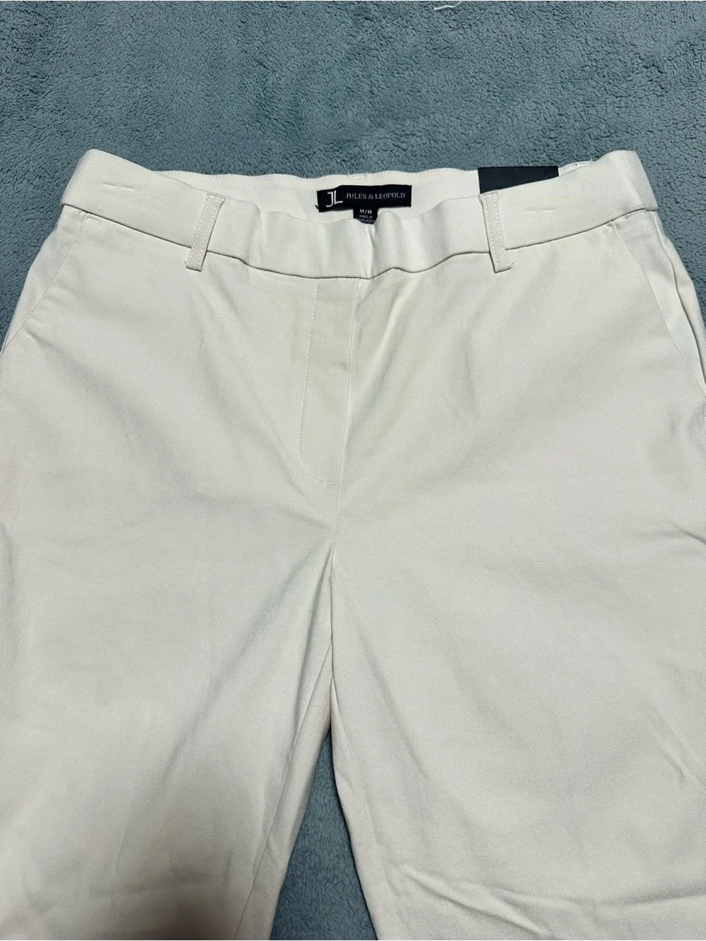 Jules & Leopold Cream Straight-Leg Chino Pants